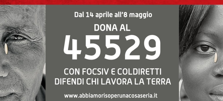 Al via la campagna sms, dona al 45529 fino a l’8 maggio