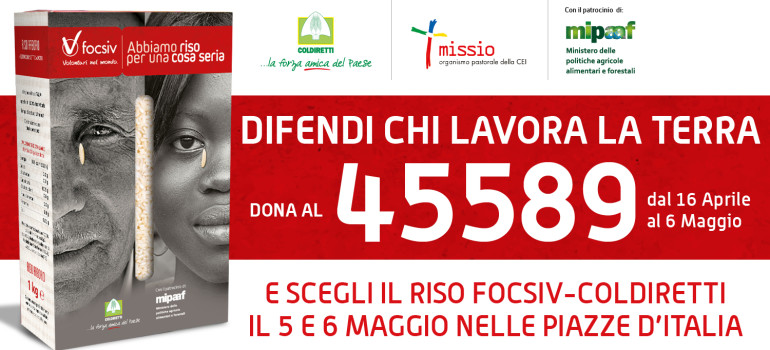 Al via la Campagna Riso 2018: dal 16 aprile al 6 maggio dona al 45589